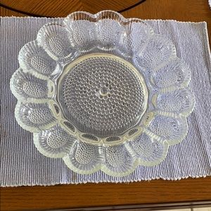 Mid century modern late 40s hobnail deviled egg